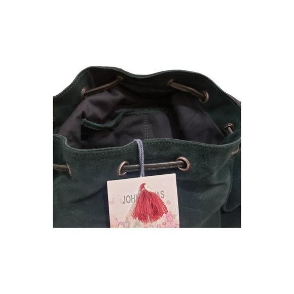 Johnny Was Los Angeles NWT Green Suede Drawstring Bag - Picture 8 of 12